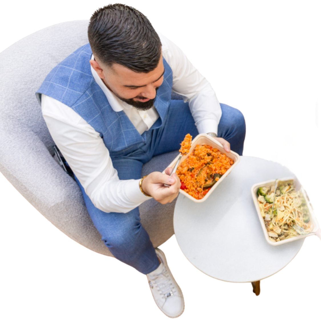 MrLunch Mitarbeiter:innen essen