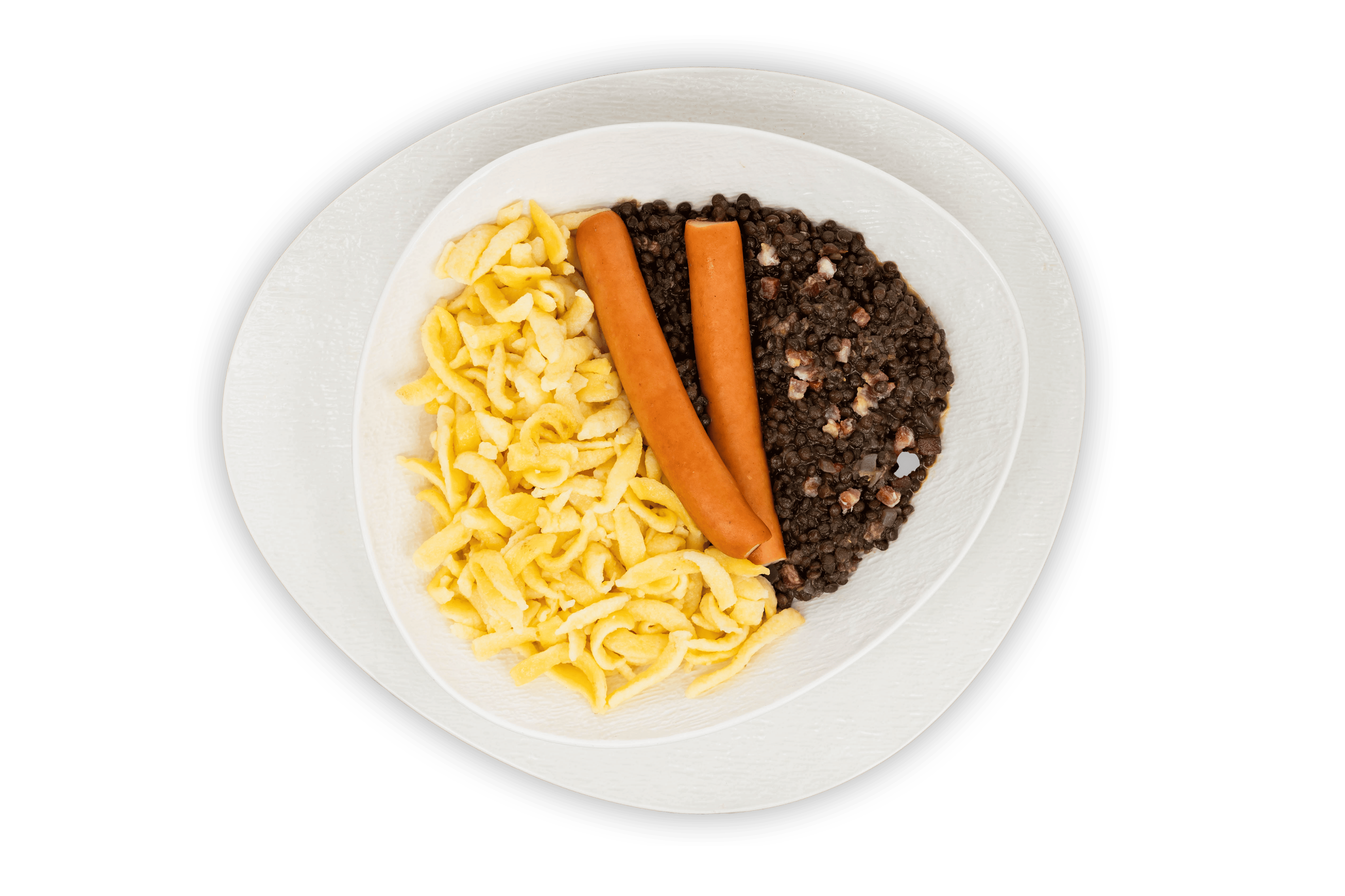 Linsen mit Spätzle
