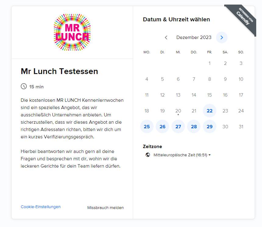  Kennenlern- & Verifizierungstermin über Calendly buchen